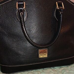 Dooney & Bourke Black Pebbled Leather Satchel